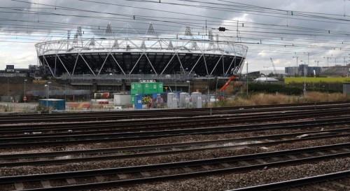 London - the olympic stadium buing built